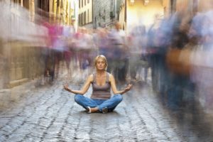 What should one think or concentrate on while meditating? 5